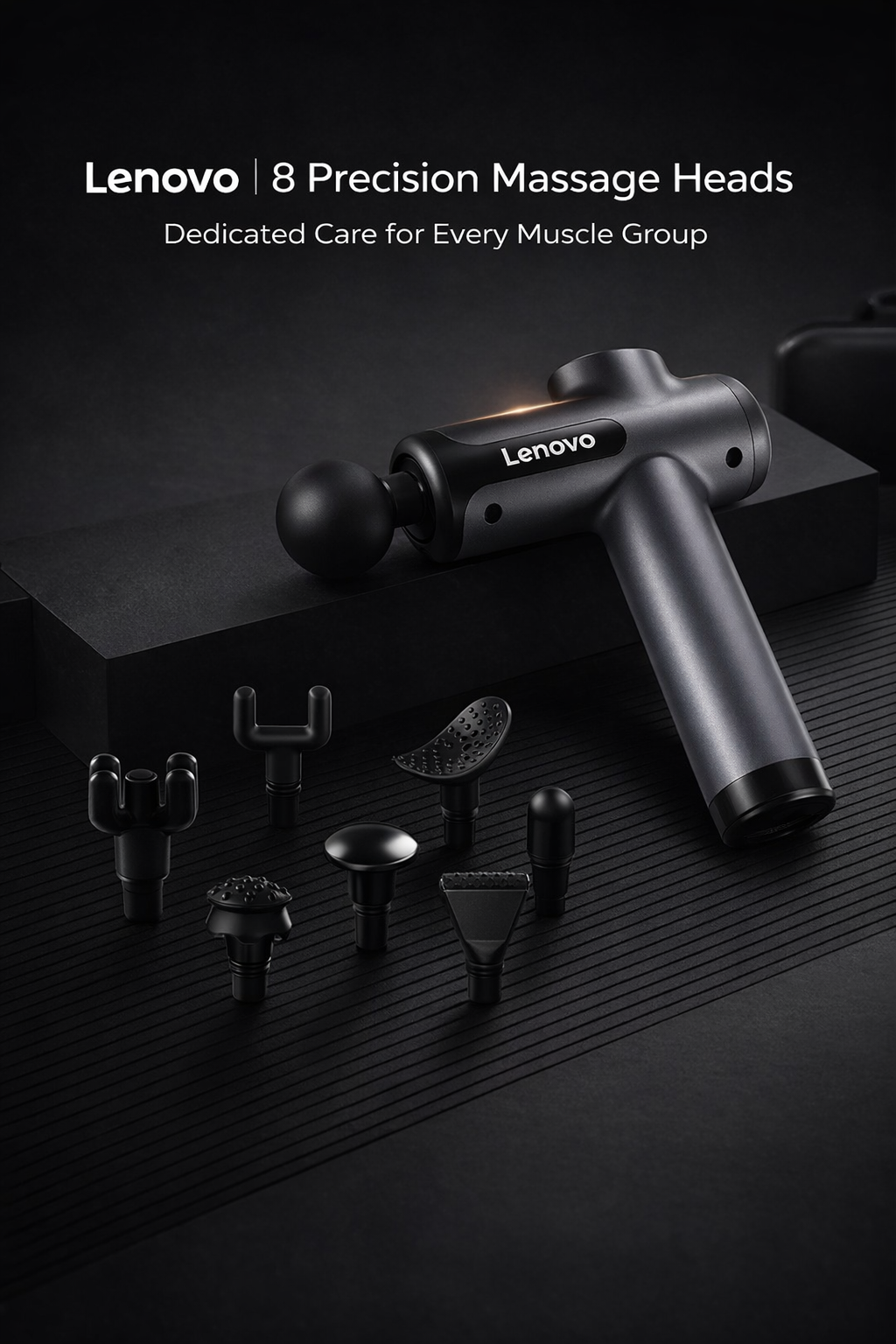 Lenovo Elite Pro Wireless Fascia Massager Gun Professional Muscle Recovery • Silent Power • Premium Design
