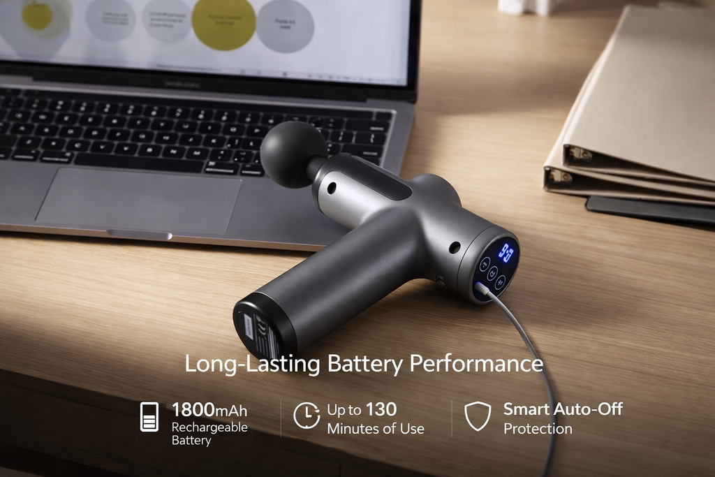 Lenovo Elite Pro Wireless Fascia Massager Gun Professional Muscle Recovery • Silent Power • Premium Design