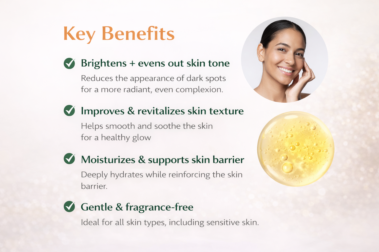 Luuminous Skin Serum – Niacinamide + Turmeric + Kojic Acid | Brightening, Soothing & Moistre Lock”
